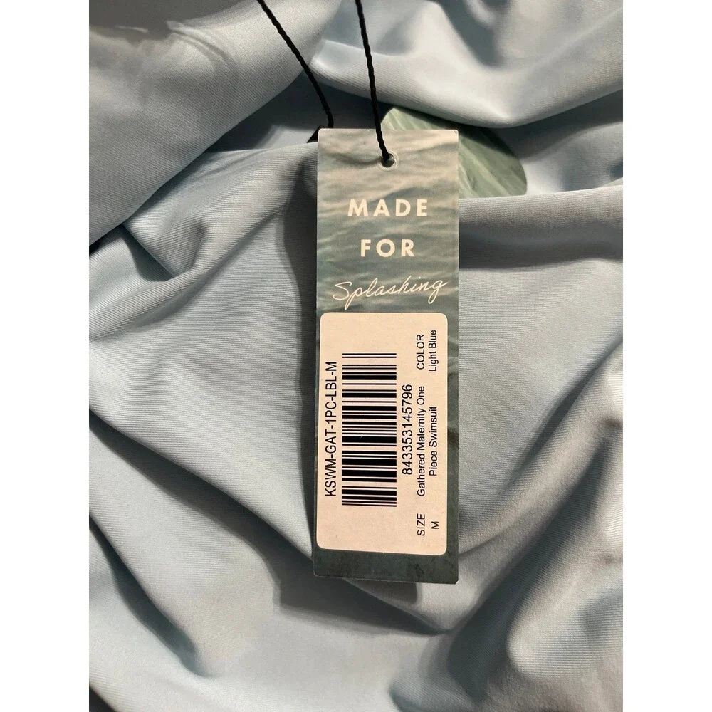 Kindred Bravely Maternity Swimsuit Size M Light Blue New With Tags